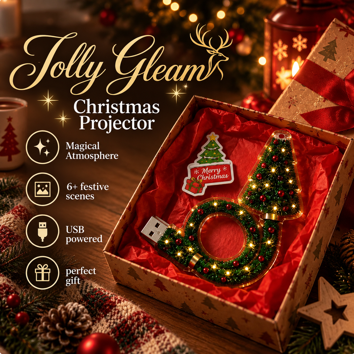 Jolly Gleam™ Christmas Projector