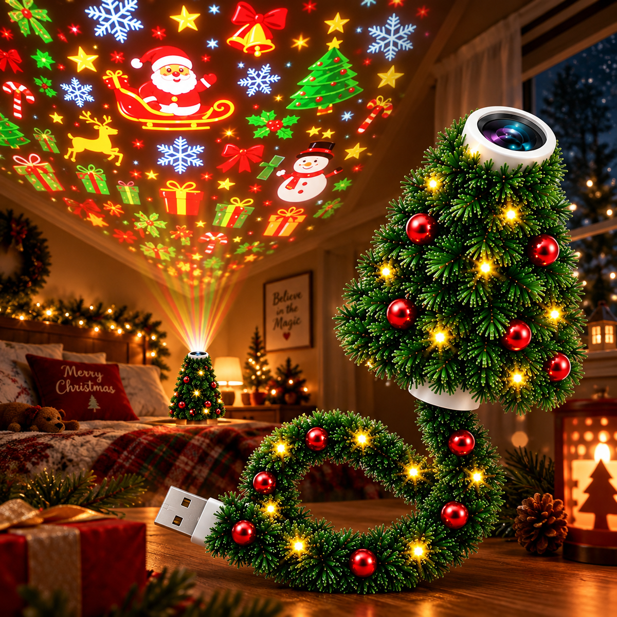 Jolly Gleam™ Christmas Projector